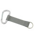 Llavero lanyard 2.5 cm plata con mosqueton metalico y anillo