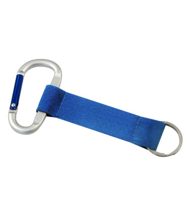 Llavero lanyard 2.5 cm azul corporativo con doble enganche