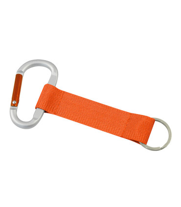 Llavero lanyard 2.5 cm naranjo para merchandising y eventos