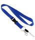 Lanyard azulino con broche desprendible tip top para empresas
