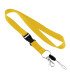 Lanyard amarillo oscuro con porta celular y broche tip top