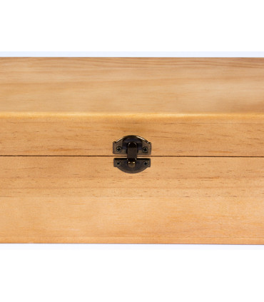 Caja de Madera Natural para Vino