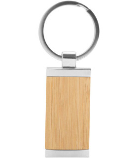 Llavero de Bamboo Metal Tag