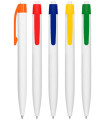 Bolígrafo Plástico CHRONOS Blanco para Personalizar Logo