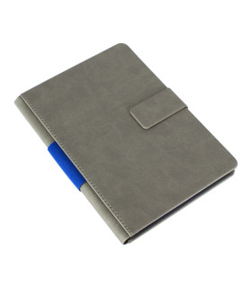 Cuaderno A5 Gris PU Tapa Dura