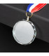 Medalla Cristal Diamond con cinta tricolor