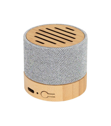 PARLANTE ALTAVOZ DE BAMBOO Y TELA RPET