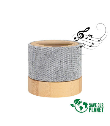 PARLANTE ALTAVOZ DE BAMBOO Y TELA RPET