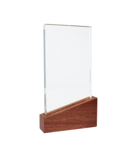 GALVANO DE MADERA Y CRITAL LIDO
