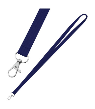 Lanyard negro 1.5 cm de poliester para acreditacion VIP