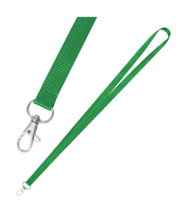 Lanyard verde 1.5 cm institucional para identificacion de personal