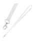 Lanyard blanco 1.5 cm para sublimacion con mosqueton metalico