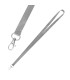 Lanyard gris 1.5 cm porta credencial elegante para empresas