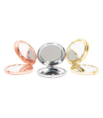 Espejo Metálico Doble con Aumento BARDOT de Cartera