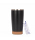 Vaso térmico Lugano negro corcho