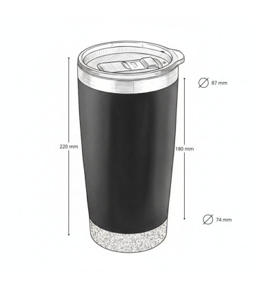 Vaso térmico 500ml estilo ecológico