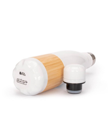 Botella Estocolmo blanca bamboo