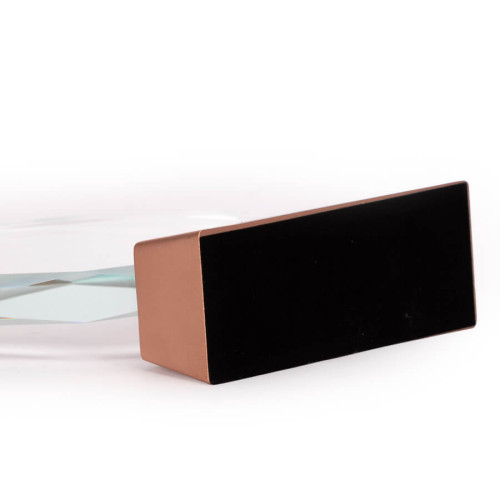 Trofeo Galvano de Cristal RUNE con Base Encobrizada