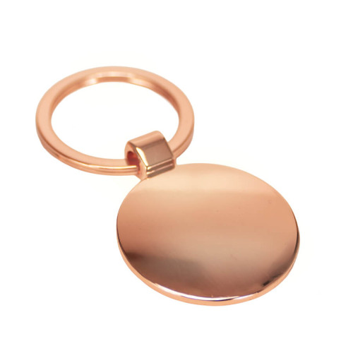LLAVERO DISEÑO CIRCULAR ENCOBRIZADO