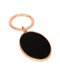 Llavero Ovalado Encobrizado Negro SAM Estilo Lujo