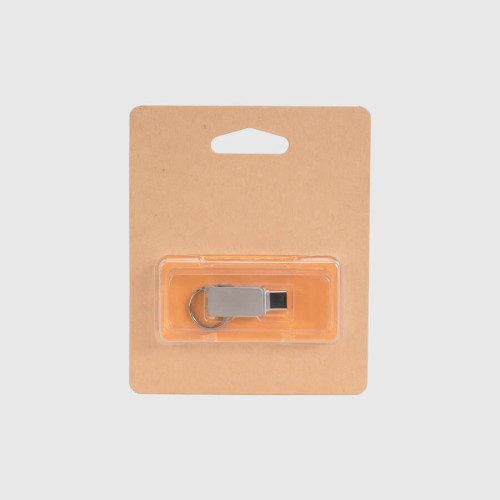 USB GIRO ESTILO MINIMALISTA PLATA