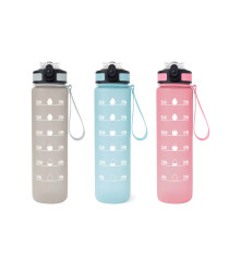 Botella Deportiva NADAL 1L  Acabado Frost Pastel para Gimnasio