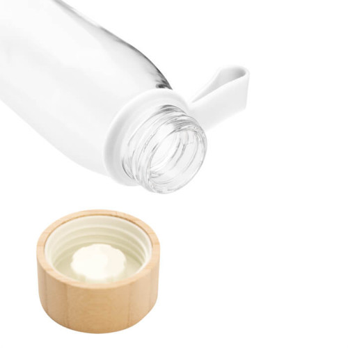 REGALO CORPORATIVO PREMIUM BOTELLA VIDRIO Y BAMBÚ