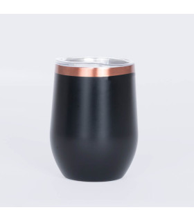 VASO TÉRMICO LEEDS ACERO INOXIDABLE NEGRO Y COBRE