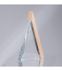 TROFEO TRIANGULAR TRIANGLE CRISTAL Y MADERA