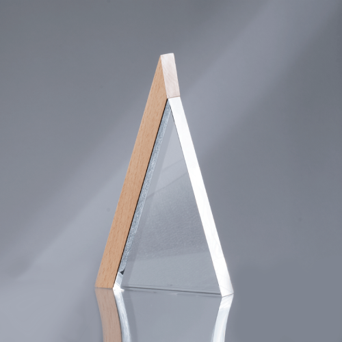 Trofeo Galvano de Madera y Cristal Triangle