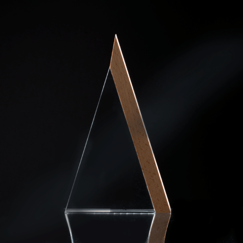 TROFEO TRIANGLE DISEÑO GEOMÉTRICO SOFISTICADO