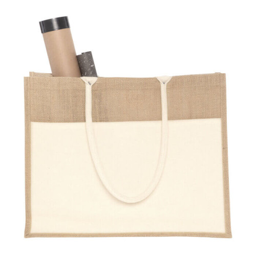 BOLSA REUTILIZABLE DE YUTE Y ALGODÓN