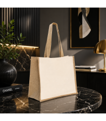 Bolsa de algodón y yute Yari con fuelle