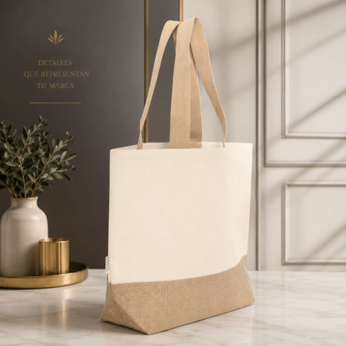 Bolsa de algodón y yute Yona