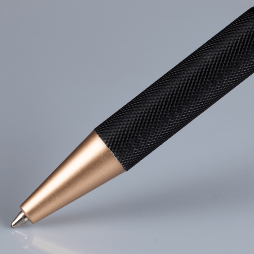 Bolígrafo de aluminio negro strong