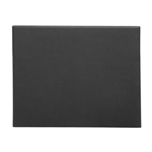 CAJA NEGRA CON LIBRETA BOLÍGRAFO Y LLAVERO